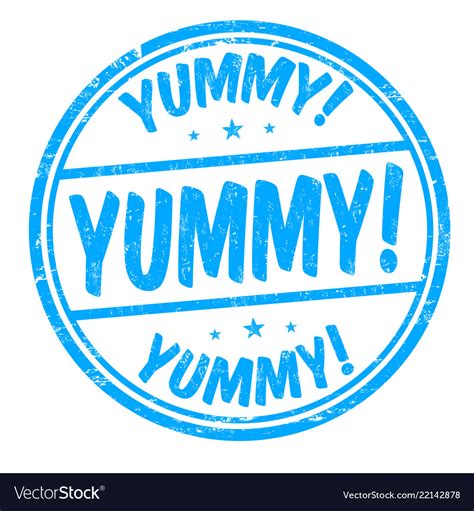 yummy sign  stamp royalty  vector image vectorstock