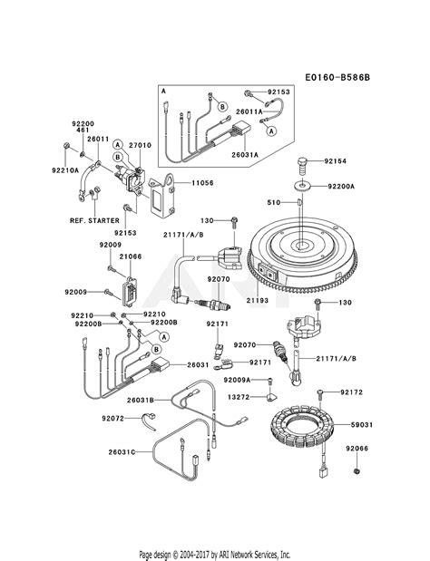 kawasaki fxv cs  stroke engine fxv parts diagram  electric equipment