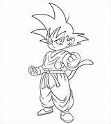 Ball Dragon Coloring Pages Kid Goku Coloringbay sketch template