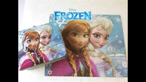frozen elsa and anna lunchbox and puzzle youtube