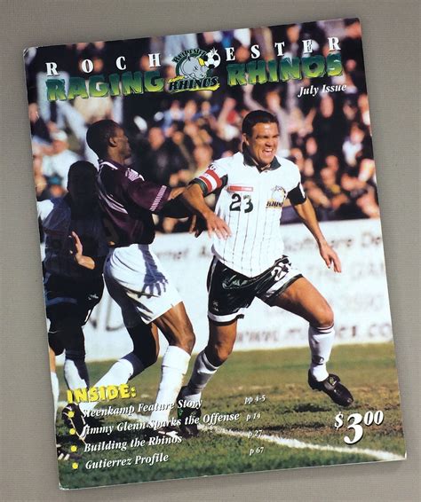 rochester raging rhinos  program sportshistorycollectiblescom