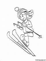 Ski Coloring Pages Doo Jet Skiing Printable Winter Drawing Color Getcolorings Getdrawings Print sketch template