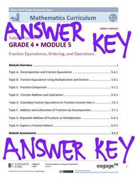 grade  module  answer key engageny eureka math grade  module