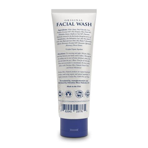 facial wash   organic  natural ingredients christina