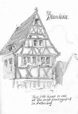 Rothenburg Germany Drawing Sketchbook Roland Lee Travel House sketch template