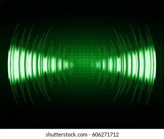 green sound waves vector stock vector royalty