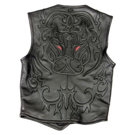 custom leather vest bill wall leather