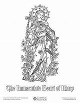 Coloring Catholic Mary Pages Heart Adult Drawing Immaculate Sheets Book Hand Drawn Blessed Kids Monstrance Virgin Catholicviral Printable Sacred Books sketch template