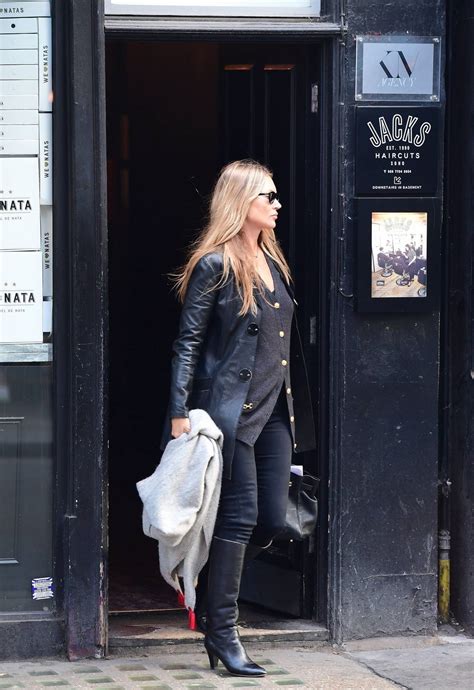 kate moss black leather boots street style london 2020 sassy daily