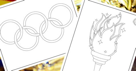 printable olympics coloring pages olympic rings olympic torch