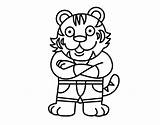 Tiger Claw Template Coloring sketch template