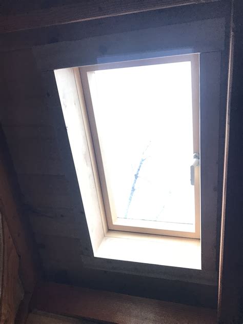 skylight trim shades tiny timber frame house
