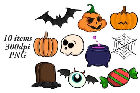 halloween action picture clipart