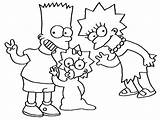 Coloring Pages Simpsons Simpson Simp Os sketch template