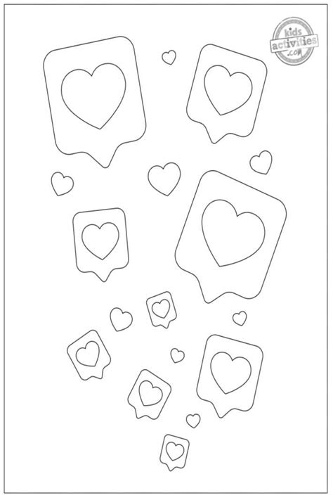 printable heart coloring pages  kids  adorable