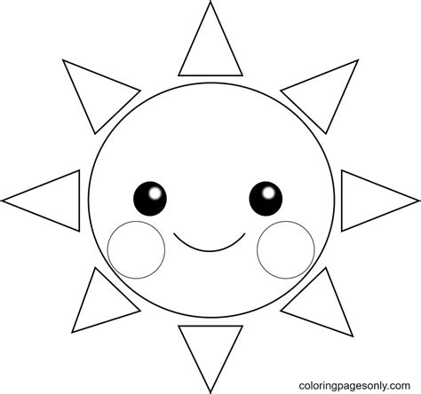 smiling sunshine coloring pages