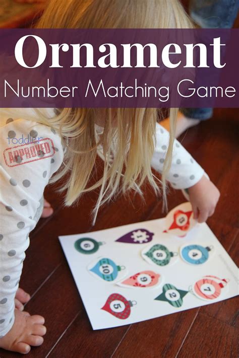 toddler approved ornament number matching game  printable
