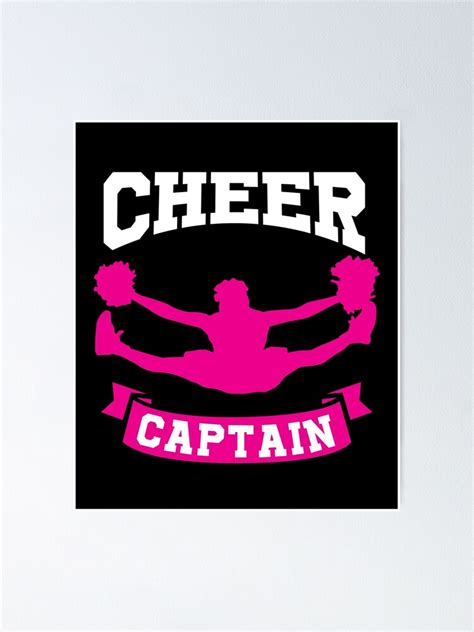 cheer captain pink cheerleader  cheerleading poster