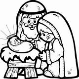 Coloring Nativity Printable Pages Mary Christmas Preschool sketch template
