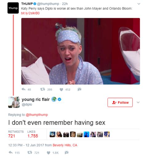 Diplo Responds To Katy Perry S Sex Ranking I Don T Even Remember