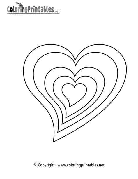 printable hearts coloring page