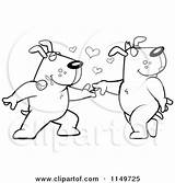Clipart Biting Amorous Doggy Character Rose Dancing Female Thoman Cory Vector Outlined Coloring Cartoon Dog Royalty Couples 2021 sketch template