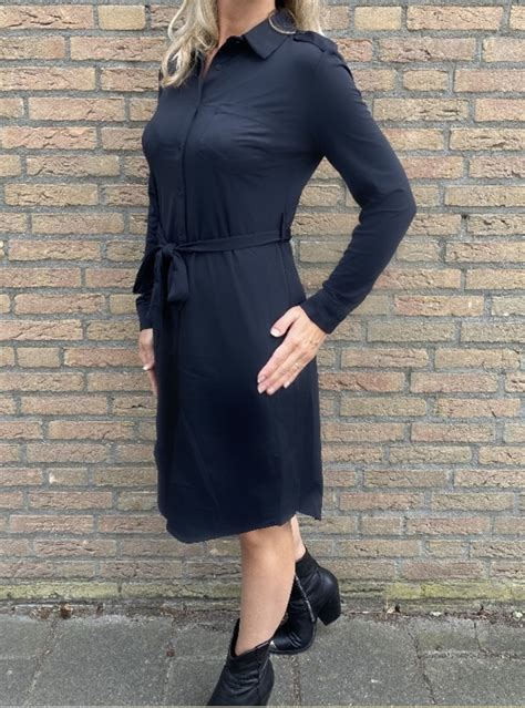 travelstof blouse jurk zwart jurken yess style fashion