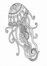 Mindfulness Jellyfish Colouring Mindful Pyp sketch template