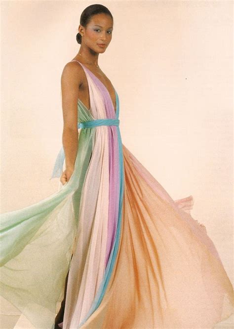 Theyroaredvintage “beverly Johnson In A Halston Gown 1975