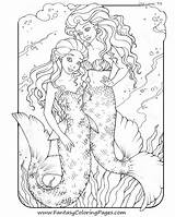 Mermaid Coloring Pages Mermaids Detailed Adults Printable Games Colouring Mako Color Realistic Barbie Adult Tail Ocean Beautiful Print Fantasy Popular sketch template