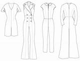 Jumpsuit sketch template