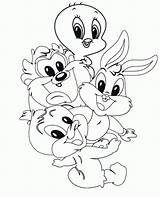 Looney Tunes Coloring Pages Baby Printable Kids sketch template