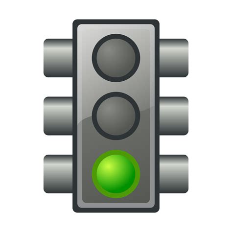 green stoplight clipart