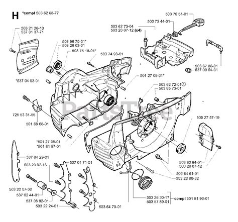 jonsered cs  jonsered chainsaw   crankcase parts lookup  diagrams partstree
