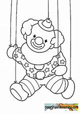 Coloring Puppet Pages Clown Clipart Cartoon Nights Five Master Freddys Library Coloringhome sketch template