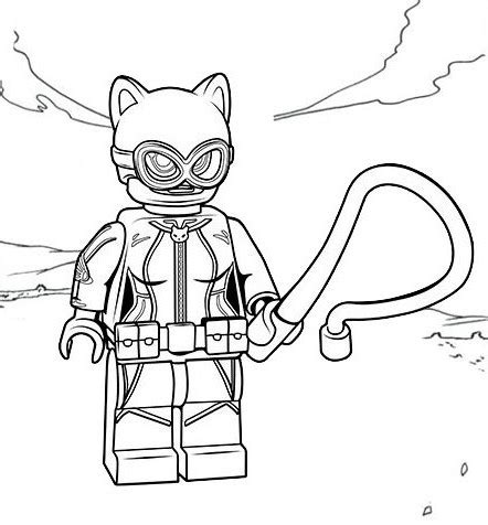 lego catwoman coloring page
