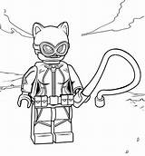 Coloring Catwoman Pages Lego sketch template