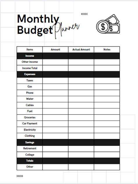 printable budget worksheets  google sheets templates