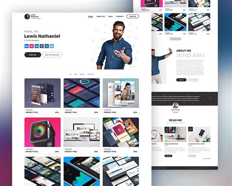 graphic designer portfolio website template