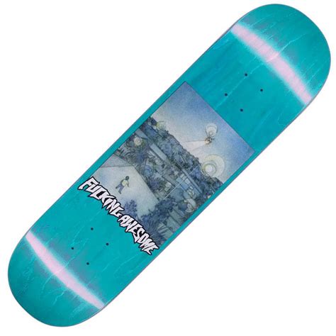 Fucking Awesome Kevin Bradley Helicopter Teal Stain Skateboard Deck 8