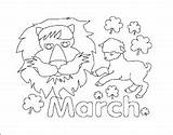 Coloring March Month Pages Printable Calendar Lamb Lion Bubble Letters Color Leehansen Parenting Kids Choose Board sketch template