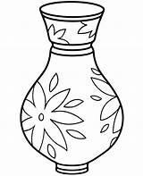 Vase Coloring Empty Flowers Pages Flower Kids Drawing Print Easy Magic Drawings Beautiful sketch template