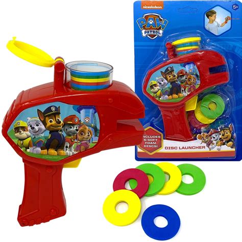 paw patrol soft foam disc gun launcher blaster shooter  kids