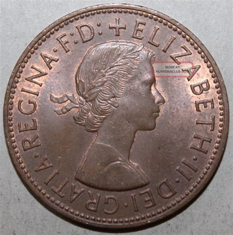 British Large Penny Coin 1964 Km 897 Elizabeth Ii