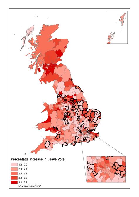 geography   brexit vote  difference  turnout  british politics