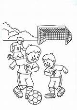 Boys Playing Soccer Coloring Pages Kids Printable Soccor Categories sketch template
