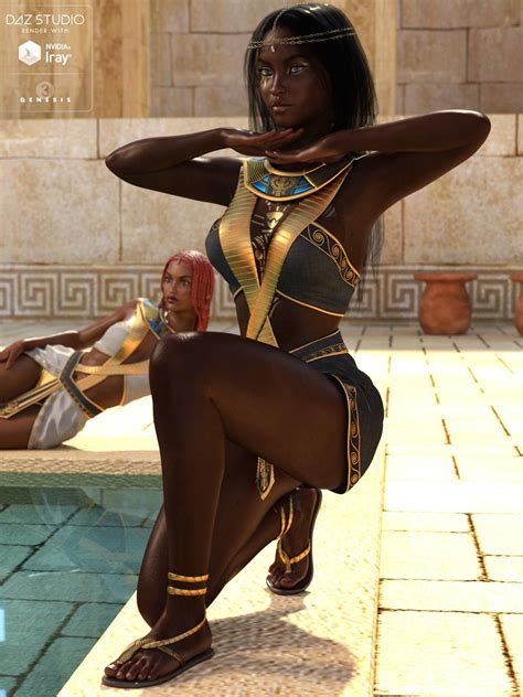 egyptian mega bundle characters outfits hair poses and lights 3d