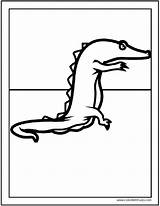 Alligator Coloring Dinosaur Pages Printable sketch template