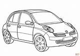 Nissan Micra Coloring Pages Supercoloring Drawing Main раскраски Skip sketch template