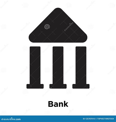 bank symbol icon vector isolated  white background logo concept  bank symbol sign